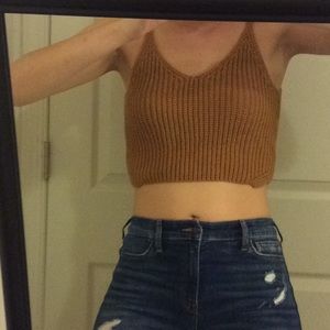 Knitted crop top